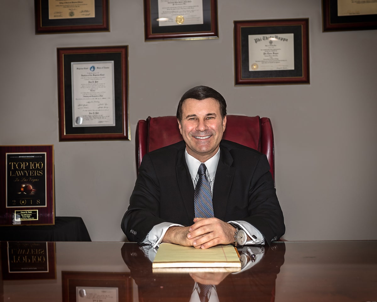 Attorney Dean R. Patti sitting in office