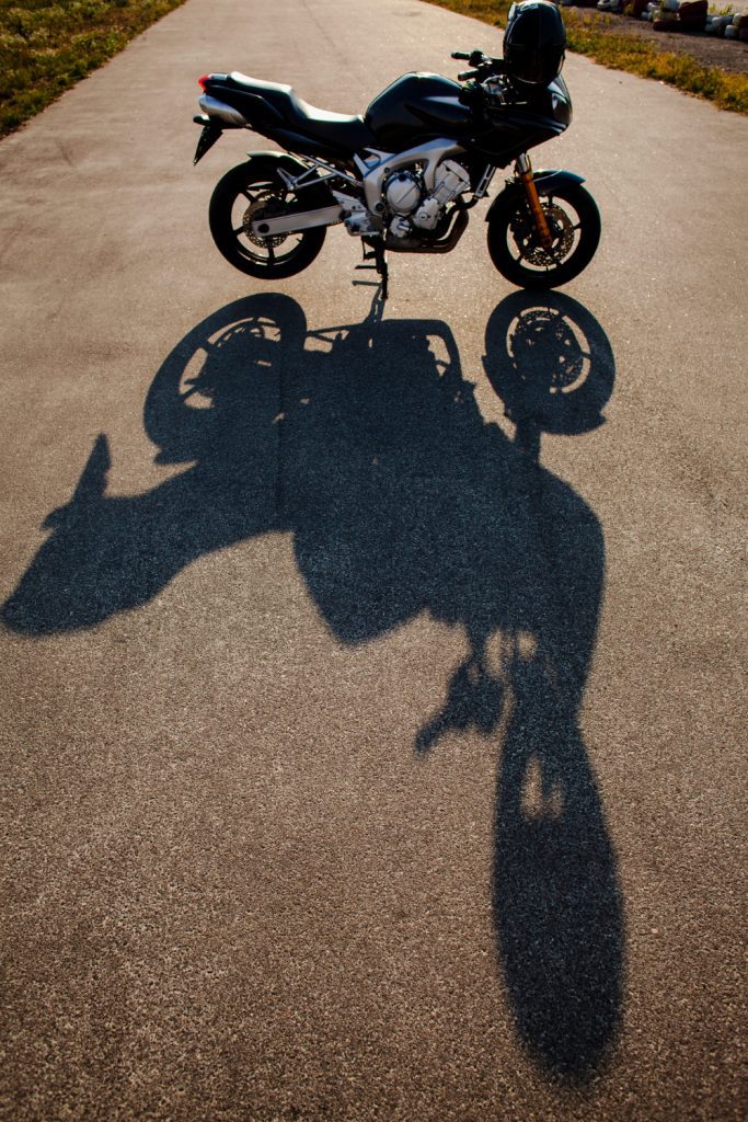 shadow of motorbike